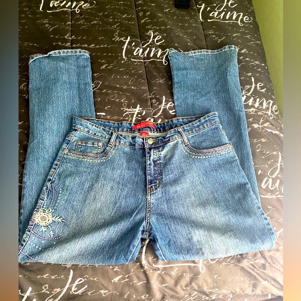 women’s embroidered jeans